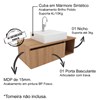 Conjunto Para Banheiro Armarios Com Cuba BN1 Amendoa Tecno Mobili