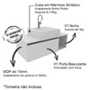 Conjunto Para Banheiro Armarios Com Cuba BN1 Branco Tecno Mobili