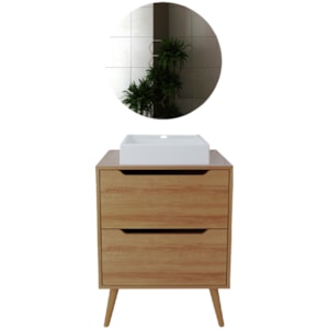 Conjunto Para Banheiro BN3600x39x40 Amendoa Metalizado Tecno Mobili Conjunto Para Banheiro BN3600x39x40 Amendoa Metalizado Tecno Mobili