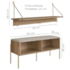 Conjunto Sapateira Banco e Prateleira 28979 Hanover Dourado Artesano