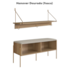 Conjunto Sapateira Banco e Prateleira 28979 Hanover Dourado Artesano