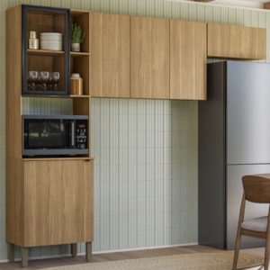 Cozinha 3 Pecas 251 cm MDF Vert Plus Freijo Freijo ABS Pto KTP