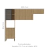 Cozinha 3 Pecas 251 cm MDF Vert Plus Freijo Freijo ABS Pto KTP