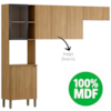 Cozinha 3 Pecas 251 cm MDF Vert Plus Freijo Freijo ABS Pto KTP