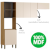 Cozinha 3 Pecas 251 cm MDF Vert Plus Freijo Soft ABS Pto KTP