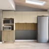 Cozinha 3 Pecas Glam 320 cm Freijo Vanilla Cp Ripado Freijo KTP