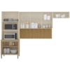 Cozinha 3 Pecas Glam 320 cm Freijo Vanilla Cp Ripado Freijo KTP