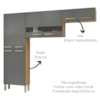 Cozinha 3 Pecas Nala 222 cm Freijo Gris KTP