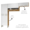 Cozinha 3 Pecas Nala 222 cm Freijo Supremo Cp Ripado Freijo KTP