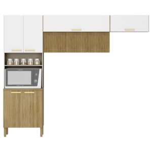 Cozinha 3 Pecas Urbane 260 cm Freijo Supremo Cp Ripado Freijo KTP