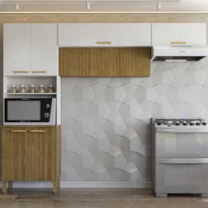 Cozinha 3 Pecas Urbane 260 cm Freijo Supremo Cp Ripado Freijo KTP