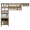 Cozinha 3 Pecas Urbane 260 cm Freijo Vanilla Cp Ripado Freijo KTP