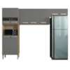 Cozinha 3 Pecas Versalhes 251 cm Freijo Gris KTP