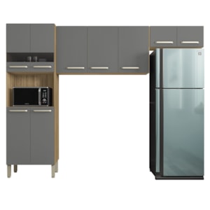 Cozinha 3 Pecas Versalhes 251 cm Freijo Gris KTP