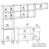 Cozinha 4 Pecas 251 cm MDF Vert Plus Freijo Soft KTP