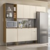 Cozinha 4 Pecas 251 cm MDF Vert Plus Freijo Soft KTP