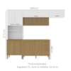 Cozinha 4 Pecas Urbane 260 cm Freijo Supremo Cp Ripado Freijo KTP