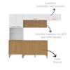 Cozinha 4 Pecas Urbane 260 cm Freijo Supremo Cp Ripado Freijo KTP