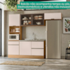 Cozinha Armario 4 Peças Paneleiro Balcao Para Pia Etna Carvalho Oak Off White POLIMAN