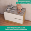 Cozinha Armario 5 Peças Balcao Para Pia Etna Carvalho Oak Off White POLIMAN