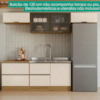Cozinha Armario 5 Peças Balcao Pia Etna Carvalho Oak Off White POLIMAN