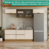 Cozinha Armario 5 Peças Balcao Pia Etna Carvalho Oak Off White POLIMAN
