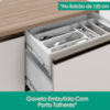 Cozinha Armario 5 Peças Cristaleira Balcao Para Pia 258 cm Etna Carvalho Oak Off White POLIMAN