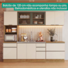 Cozinha Armario 5 Peças Paneleiro Balcao Para Pia 258 cm Etna Carvalho Oak Off White POLIMAN