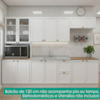 Cozinha Armario 6 Peças Balcao Pia Sem Tampo 270 cm Unna Branco POLIMAN
