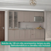 Cozinha Armario 6 Peças Cristaleira Balcao Para Pia 270 cm Unna Gris POLIMAN