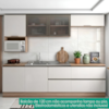 Cozinha Armario 7 Peças 258 cm Balcao Para Pia Etna Carvalho Oak Off White POLIMAN