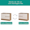 Cozinha Armario 7 Peças 258 cm Balcao Para Pia Etna Carvalho Oak Off White POLIMAN