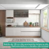 Cozinha Armario 7 Peças 258 cm Balcao Para Pia Etna Carvalho Oak Off White POLIMAN