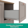 Cozinha Armario 7 Peças Torre Quente Balcao Com Tampo 270 cm Unna Gris POLIMAN