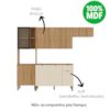 Cozinha Balcao Pia 251 cm MDF Vert Plus Freijo Freijo Soft KTP