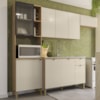 Cozinha Balcao Pia 251 cm MDF Vert Plus Freijo Soft KTP