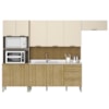 Cozinha Balcao Pia Glam Freijo Vanilla Cp Ripado Freijo KTP