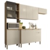 Cozinha Balcao Tampo 251 cm MDF Vert Plus Freijo Soft KTP