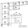 Cozinha Com Balcao Nala 222 cm Freijo Gris KTP