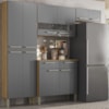 Cozinha Com Balcao Nala 222 cm Freijo Gris KTP
