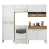 Cozinha Com Balcao Nala 222 cm Freijo Supremo Cp Ripado Freijo KTP