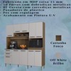 Cozinha Compacta 10 portas 185 Castanho Off White POQQ