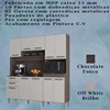 Cozinha Compacta 10 portas 185 Chocolate Off White POQQ
