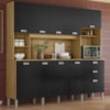 Cozinha Compacta 10P 2G 222 cm Intense Freijo Nero KTP