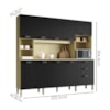 Cozinha Compacta 10P 2G 222 cm Intense Freijo Nero KTP
