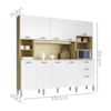 Cozinha Compacta 10P 2G 222 cm Intense Freijo Supremo KTP