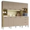 Cozinha Compacta 10P 2G 222 cm Intense Freijo Vanilla KTP