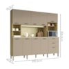 Cozinha Compacta 10P 2G 222 cm Intense Freijo Vanilla KTP