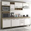 Cozinha Compacta 12 Portas 258CM LISBCZ3 Oak Off White PLN