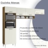 Cozinha Compacta 197cm 6 Portas Atacama Off White Armoveis